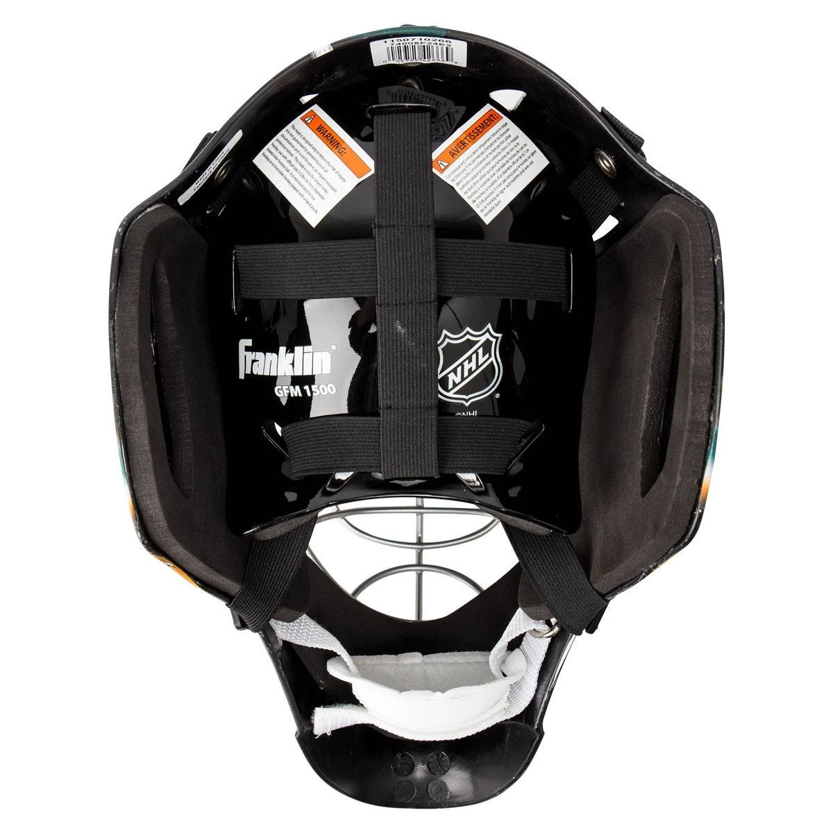 Franklin GFM 1500 San Jose Sharks Goalie Face Mask 5 Franklin GFM 1500 San Jose Sharks Goalie Face Mask - Image 5