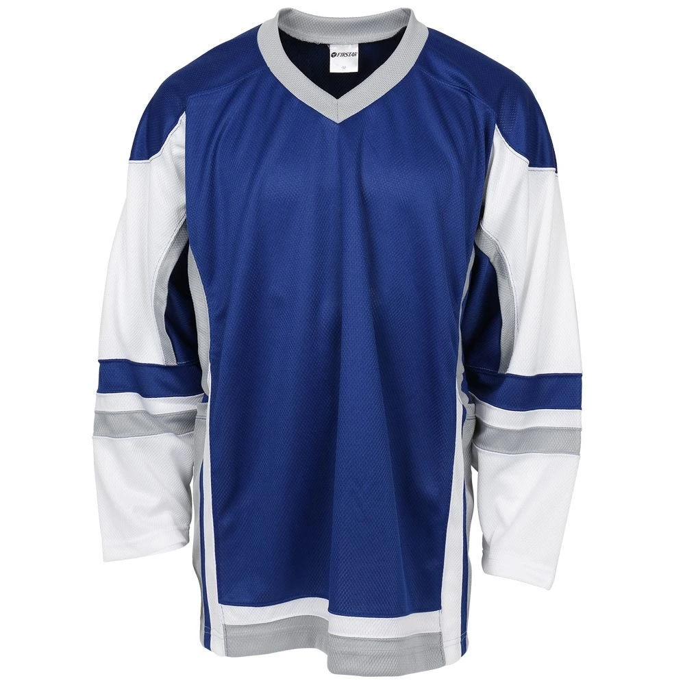 Stadium Youth Hockey Jersey - Royal/White/Gray 2 Stadium Youth Hockey Jersey - Royal/White/Gray - Image 2