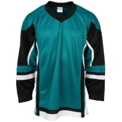 Stadium Adult Hockey Jersey - Teal/Black/White