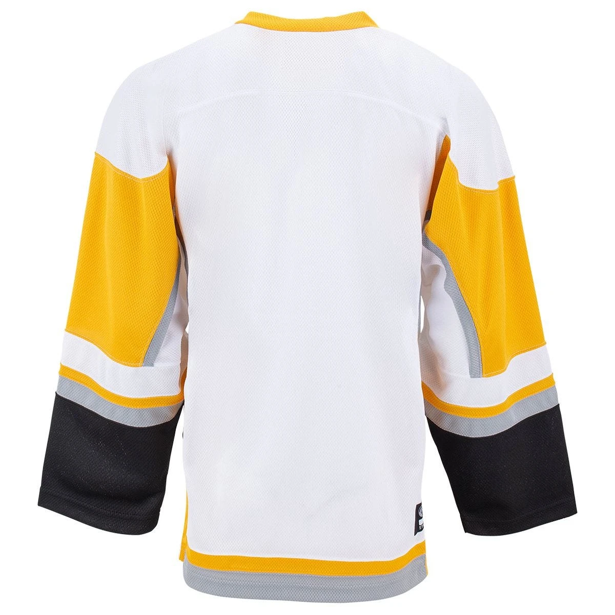 Stadium Adult Hockey Jersey - White/Gold/Gray 2 Stadium Adult Hockey Jersey - White/Gold/Gray - Image 2